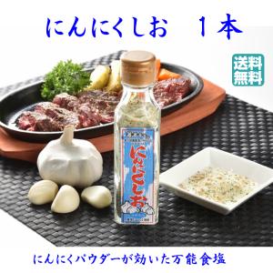 【 にんにくしお  】 1瓶120g１本 ガーリックソルト 岩塩 海水塩 ハーブ スパイス ガーリックパウダー 万能薬味 調味料 にんにく 敬老の日 プレゼント｜fukuhaus