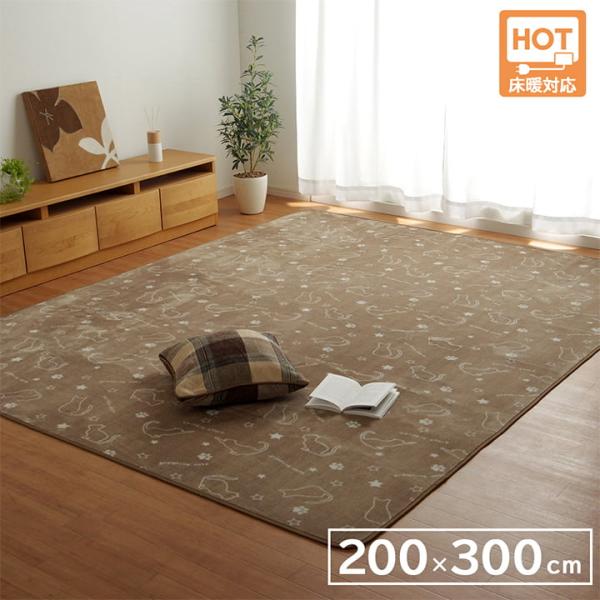 ツインクルキャットラグ ブラウン 200X300　1380000000467