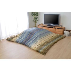 ギャッベ柄 こたつ布団 上掛 長方形 掛単品 【オレンジ】 約210×320 5193899