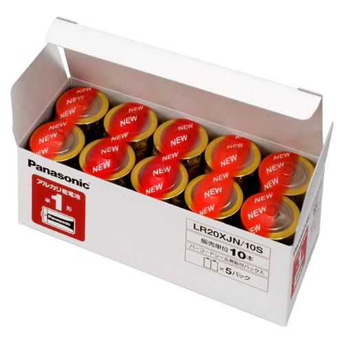 文具　59920　パナソニック アルカリ電池　単１　１０個　オフィス LR20XJN/10S