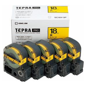 文具　60074　キングジム ＰＲＯテ−プエコパックカラ−黄【５個入】