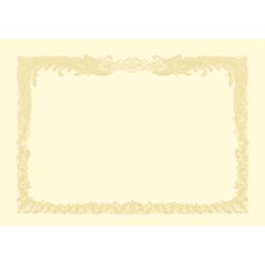 文具　66451　タカ印 ＯＡ賞状用紙　クリーム　Ａ４縦書 10-1167