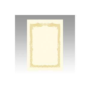 文具　66454　タカ印 ＯＡ賞状用紙　クリーム　Ｂ５判横 10-1058