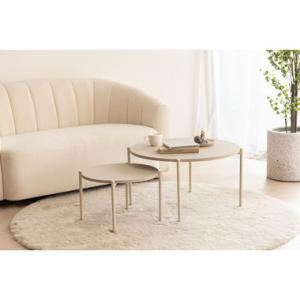 東谷　COU-002LBE　ラウンドネストテーブル カフェテーブル 丸 ベージュ ライトベージュ