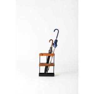 東谷 GUY-825BR 傘立て スリム おしゃれ スチール 天然木 木製 ブラック ブラウン 長方形 四角 スクエア シンプル モダン 傘置き 収納