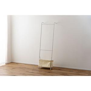 東谷　バスケット付きハンガー　MIP-25WH　 ホワイト　ハンガー 立てかけハンガー ウォールハン...