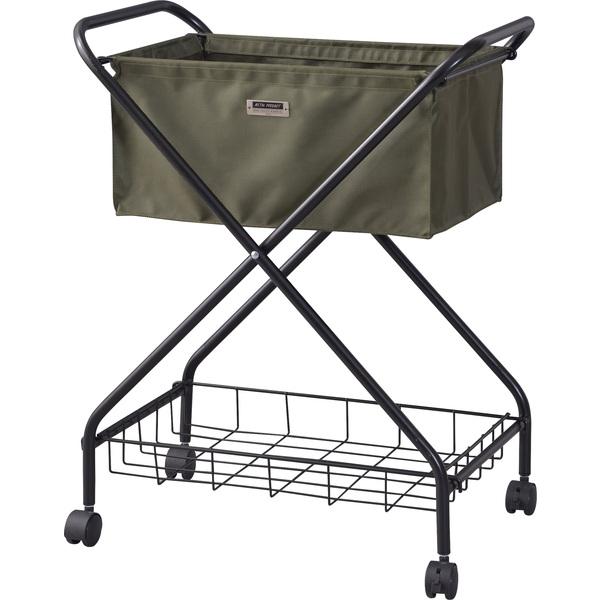 東谷　フォールディング バスケットワゴン　MIP-83GR　W52.5×D35×H66　3kg　組立