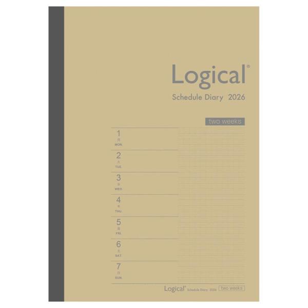 ナカバヤシ　NS-A504-26BS　ロジカルダイアリー２０２６見開き２週間Ｂ／Ａ５／クラフト　【全...