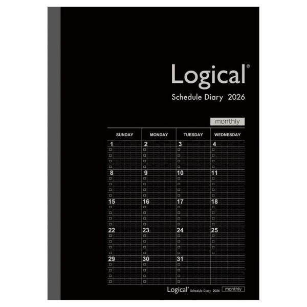 ナカバヤシ　NS-B502-26BD　ロジカルダイアリー２０２６月間ノートタイプＢ／Ｂ５／ブラック　...