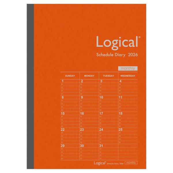 ナカバヤシ　NS-B502-26BO　ロジカルダイアリー２０２６月間ノートタイプＢ／Ｂ５／オレンジ　...