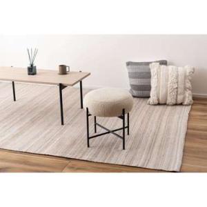 東谷　PC-152IV　アイボリー　スツール 椅子 腰掛け 背もたれなし ブラックスチール ファブリ...