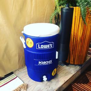 大容量 19L 紙コップホルダー付き キャンプ BBQ バーベキュー アウトドア イベント 運動会 イグルー 保冷庫 保温庫 クーラーボックス 水筒 ボトル 給水器