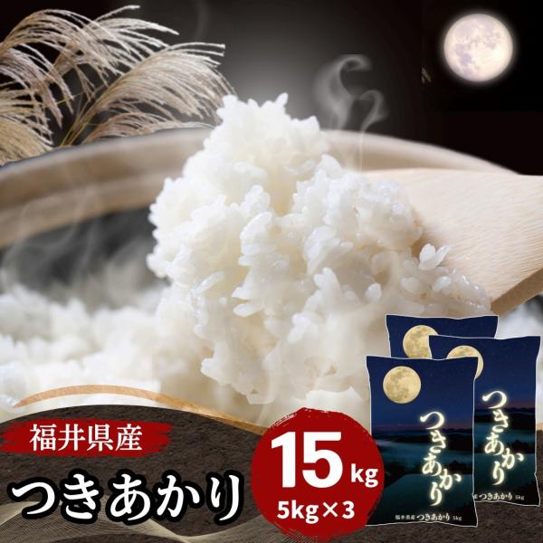 15kg 5kg×3袋 つきあかり 福井県産 白米 令和5年産 送料無料