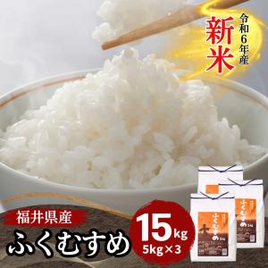 15kg ふくむすめ 5kg×3袋 白米 福井県産 令和5年産 送料無料｜fukuikomeya