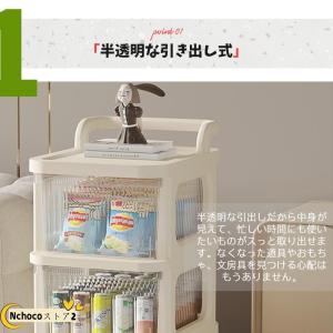 収納ラック キャスター付き 3段 4段 5段収...の詳細画像1