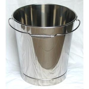 バケツ 18-8 溶接バケツ20L/ステンレス製 1-0192-0503