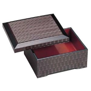 うな重 源氏丼重 溜(内朱) 耐熱ABS樹脂 f8-661-1-2