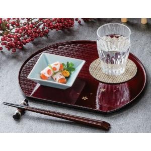 お盆 半月盆 溜春秋 7寸 ミニ盆 ABS樹脂...の詳細画像2