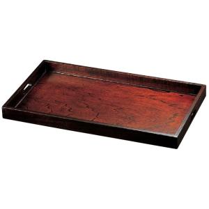 福井クラフト お盆 トレー 木製 尺2 ケヤキ脇取盆 ふき漆 盆 敷膳 越前