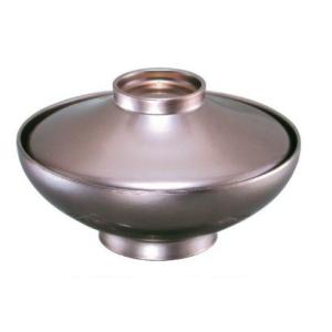 煮物椀 平富士煮物椀 総銀透き 内銀 直径135mm 木質 メラミン複合樹脂 f8-204-3