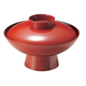 福井クラフト 煮物椀 耐熱7寸 小槌椀 黒内朱 耐熱ABS樹脂 f8-210-7