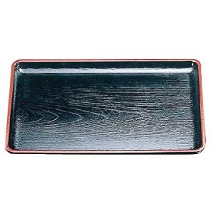 お盆 ケヤキ会席盆 黒天朱SL 尺1 ノンスリップ加工 f7-29-42