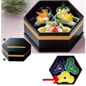 松花堂弁当箱　6点 弁当箱 六角木目松花堂 蓋（A)金ライン/蓋のみ f8-793-3 : 料理道具の