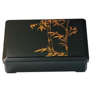 重箱 8.5DLX 松花堂 ｜ 弁当 中仕切り付 和風 行楽 一段 黒 会席弁当