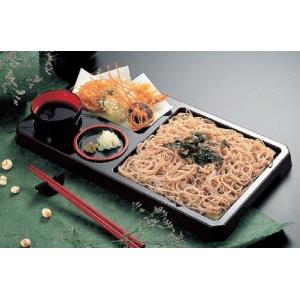 そば用食器 Lくり抜き 天盛角皿 黒内朱本体 ...の詳細画像1