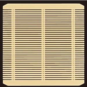 そば用食器 ツノセイロ（中）用  正角強化PP竹ス クリーム f8-609-16