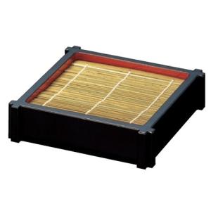 そば用食器 耐熱 薮井桁セイロ 黒内朱（底板無）本体 食洗機対応 f8-609-9｜料理道具のフクジネット