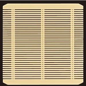 そば用食器 ミニセイロ黒内朱 溜内朱用  正角強化PP竹ス クリーム f8-607-4