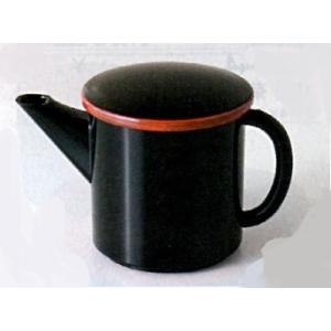 そば用食器 ミニ湯筒 黒渕朱（1人用） f8-651-1