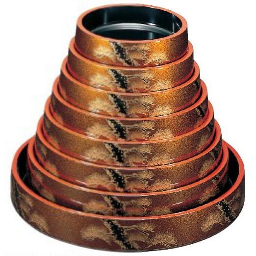 寿司桶 DX富士桶 梨地老松７寸 １人用 ABS樹脂製 f8-856-28