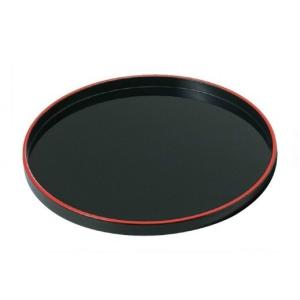 お盆 丸盆 黒天朱 SL 尺0 ABS樹脂 ノンスリップ加工 f8-86-22