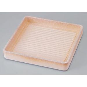 肉皿 スタッキング皿 深型正角野菜皿 黒OM 20cm 耐熱ABS樹脂製 食洗