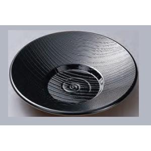 茶托 千筋茶托 黒 3.8寸 ABS樹脂 f6-1447-13