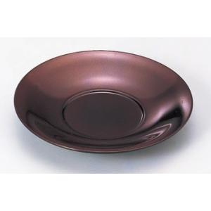 茶托 ユリ型茶托 溜 4寸 木質 f8-1083-14