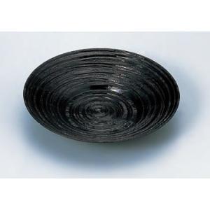 3茶托 .6寸 宴乱筋茶托 黒 ユリア・メラミン樹脂 f8-1082-3