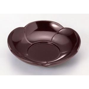 茶托 梅茶托 溜 4寸 木質 f8-1084-7