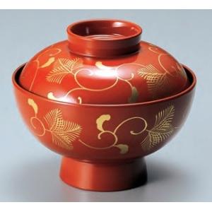 雑煮椀 蓋付き 5客セット 円山吸物椀揃(溜)漆お椀 日本製 北市漆器