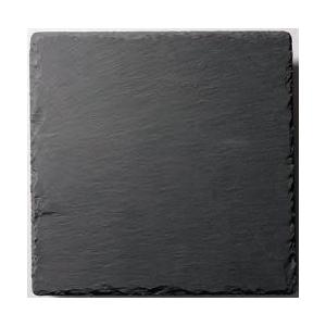 皿 角 ストーンプレート（天然石） 30ｃｍ角　黒色スレート f7-377-16