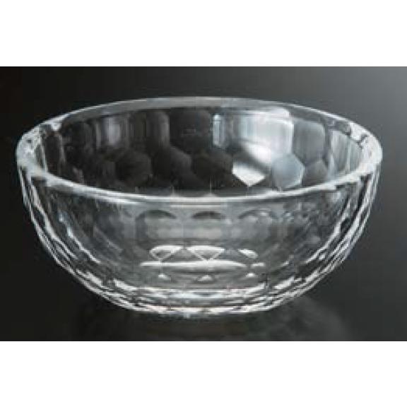 食器皿 亀甲カット 鉢 φ80 透明 アクリル樹脂 f8-319-2