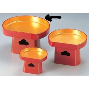 和食器 半月三宝盛器 金内金粉蒔き 7寸 樹脂製 f6-615-10