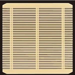 そば用食器 貴舟ミニセイロ用  正角強化PP竹ス クリーム f8-608-4