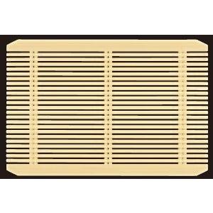 そば用食器 貴舟盛そばセイロ用  長角強化PP竹ス クリーム f8-608-14