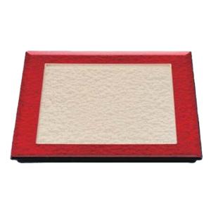 お盆 8寸角炉縁前菜盆 シャンパンゴールド渕ワイン 耐熱ＡＢＳ樹脂 f8-485-5
