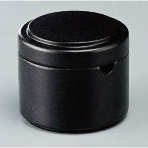 つつ型 粉茶入れ 黒乾漆 メラミン樹脂 f8-842-28