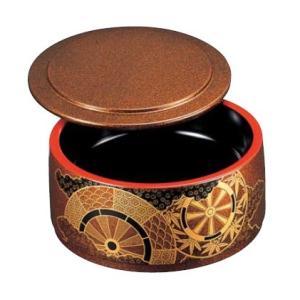 寿司桶 DX三味胴桶 梨地御所車 尺2 （5人用） ABS樹脂製 f8-857-6