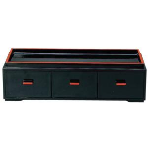 卓上用品 カスター＆ティーパック 黒天朱 f8-1070-5